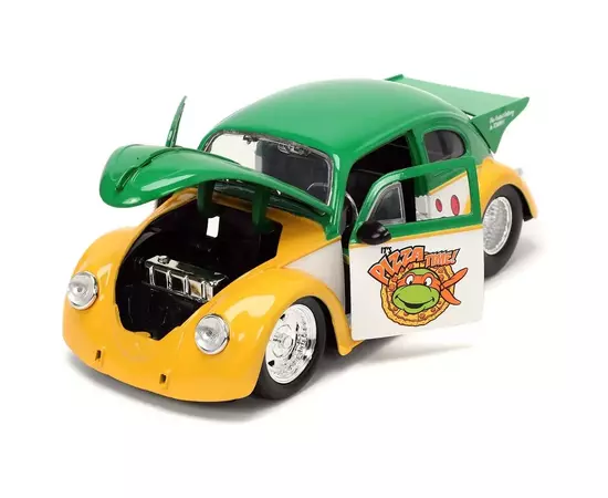 Машина Jada металева Черепашки-Ніндзя Фольксваген Бітл (1959) з фігуркою Мікеланджело, 1:24 (253285002), зображення 4 Машина Jada металева Черепашки-Ніндзя Фольксваген Бітл (1959) з фігуркою Мікеланджело, 1:24 (253285002), зображення 4