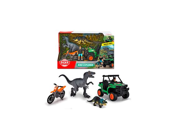 Игровой набор Dickie Toys Поиск динозавров, багги и мотоцикл, 2 динозавра, 1 фигурка (3834009)