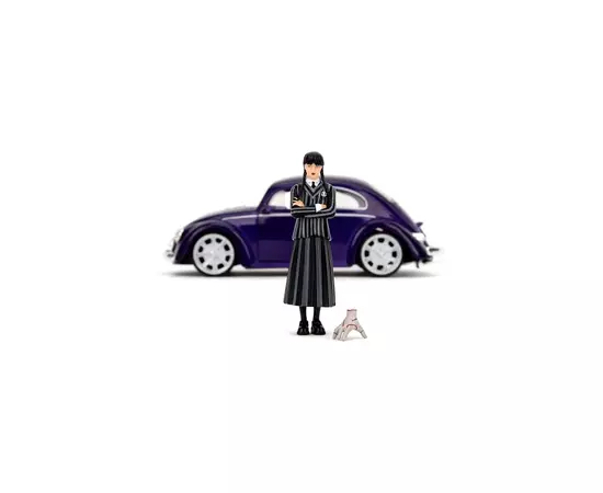 Машина Jada металлическая Венздей Фольксваген Битл с фигуркой Венздей, 1:24 (253255076), изображение 2 Машина Jada металлическая Венздей Фольксваген Битл с фигуркой Венздей, 1:24 (253255076), изображение 2