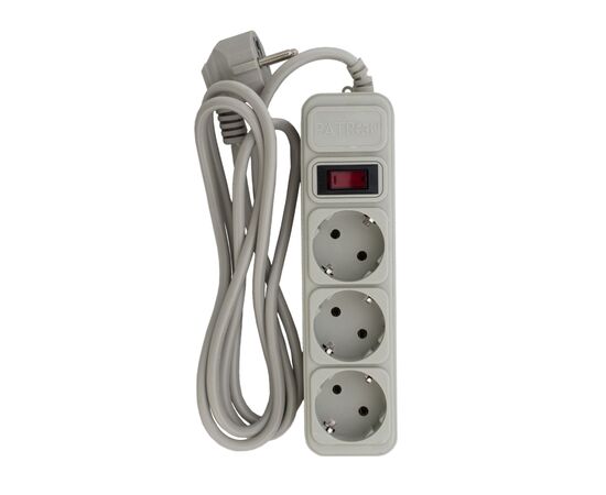 Сетевой фильтр питания Patron EXT-PN-SP-1032-GR, 1.8m Grey (EXT-PN-SP-1032-GR)