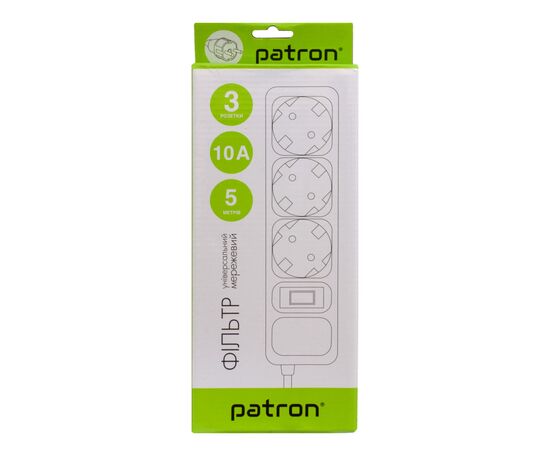 Сетевой фильтр питания Patron EXT-PN-SP-1035, 5m Black (EXT-PN-SP-1035), изображение 3 Сетевой фильтр питания Patron EXT-PN-SP-1035, 5m Black (EXT-PN-SP-1035), изображение 3