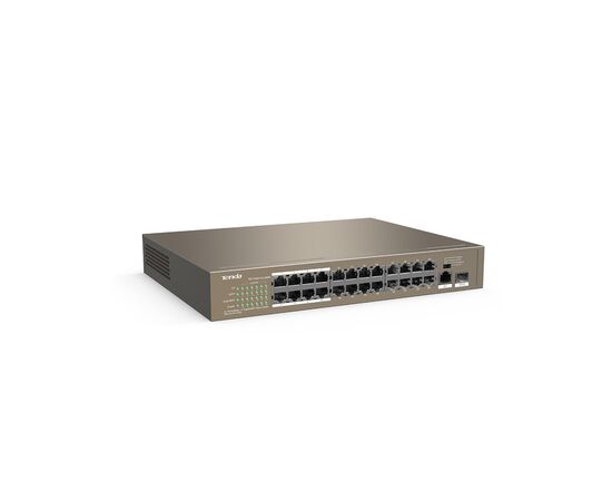 Коммутатор сетевой Tenda TEF1126P-24-250W, изображение 2 Коммутатор сетевой Tenda TEF1126P-24-250W, изображение 2