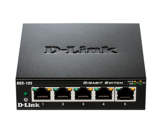 Коммутатор сетевой D-Link DGS-105, изображение 2 Коммутатор сетевой D-Link DGS-105, изображение 2