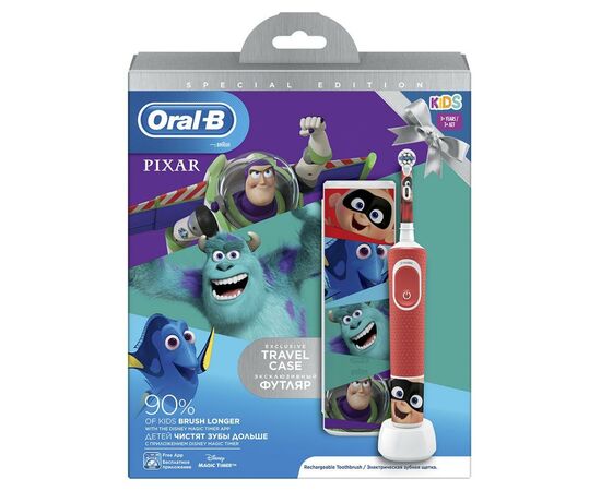 Электрическая зубная щетка Oral-B D100.413.2KX Pixar, изображение 2 Электрическая зубная щетка Oral-B D100.413.2KX Pixar, изображение 2
