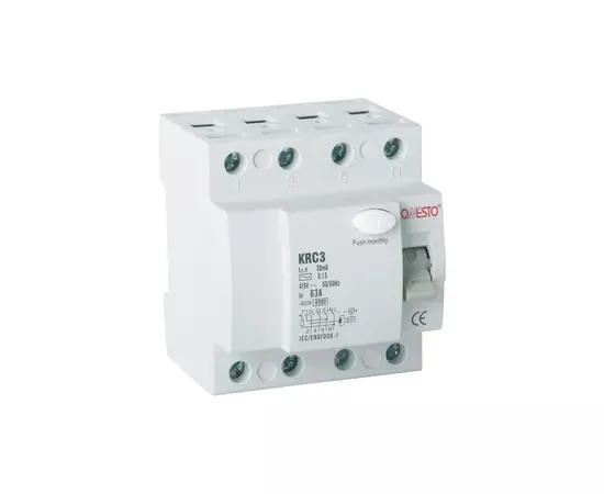 Диференційне реле (ПЗВ) ONESTO 1п+N 25А RCD 30mA, тип AC (KRC3) (0211.)