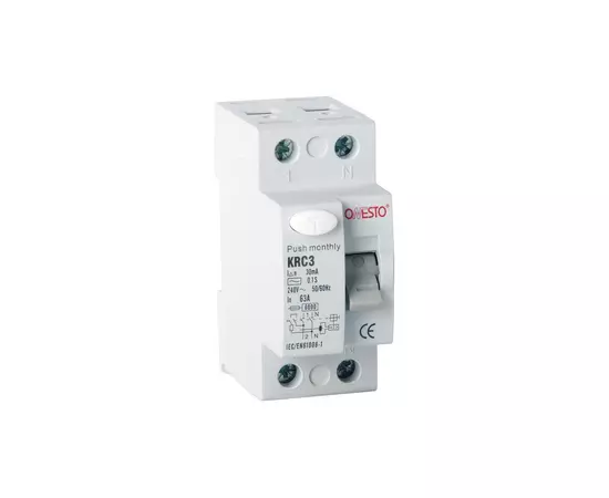 Диференційне реле (ПЗВ) ONESTO 1п+N 40А RCD 30mA, тип AC (KRC3) (0310.)