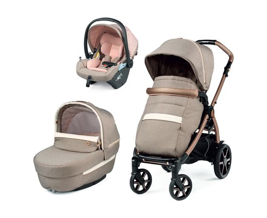 Коляска Peg-Perego 3в1 Book Mon Amour Lounge, рожеве золото (PACK-BOOK31LG00011)