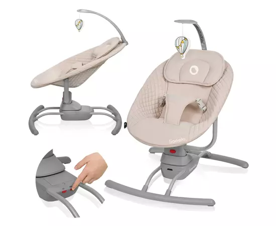 Кресло-качалка Lionelo Rio Beige latte (LO-RIO BEIGE LATTE), изображение 5