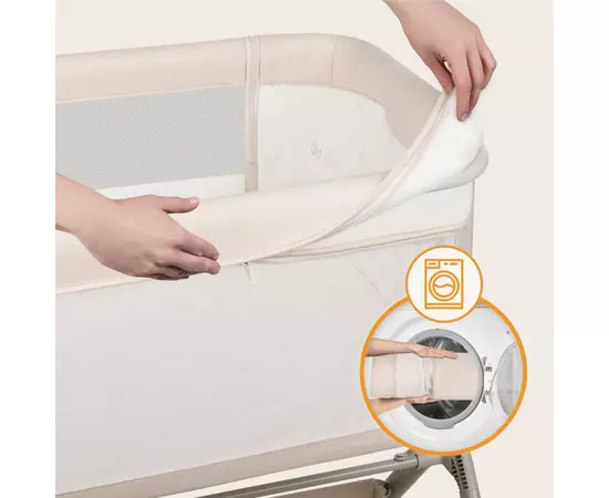 Кроватка Lionelo приставная LEONIE PLUS BEIGE SAND (LO-LEONIE PLUS BEIGE SAND), изображение 10