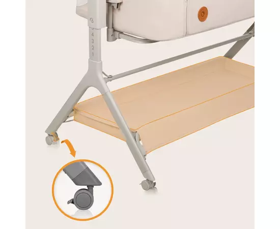 Кроватка Lionelo приставная LEONIE PLUS BEIGE SAND (LO-LEONIE PLUS BEIGE SAND), изображение 11
