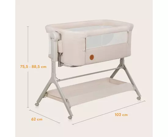 Кроватка Lionelo приставная LEONIE PLUS BEIGE SAND (LO-LEONIE PLUS BEIGE SAND), изображение 12