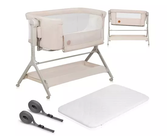 Кроватка Lionelo приставная LEONIE PLUS BEIGE SAND (LO-LEONIE PLUS BEIGE SAND), изображение 6