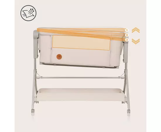 Кроватка Lionelo приставная LEONIE PLUS BEIGE SAND (LO-LEONIE PLUS BEIGE SAND), изображение 8