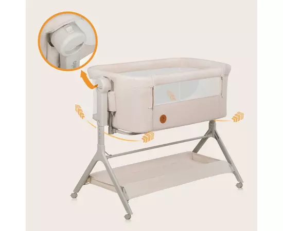 Кроватка Lionelo приставная LEONIE PLUS BEIGE SAND (LO-LEONIE PLUS BEIGE SAND), изображение 9
