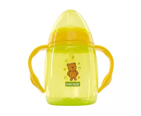 Поїльник-непроливайка Baby Team З трубочкою і ручками 250 мл (4824428050036)