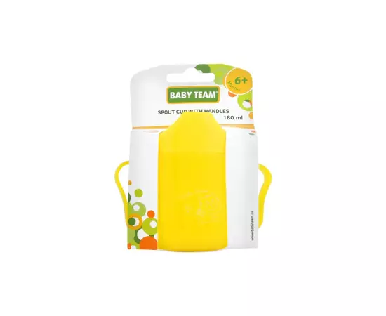 Поильник-непроливайка Baby Team Спаут с ручками 180 мл (4824428050074), изображение 2 Поильник-непроливайка Baby Team Спаут с ручками 180 мл (4824428050074), изображение 2