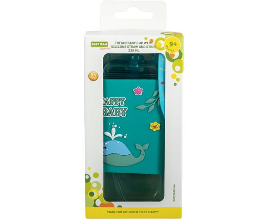 Поильник-непроливайка Baby Team С силиконовой трубочкой и ремешком 225 мл (4824428050913), изображение 7 Поильник-непроливайка Baby Team С силиконовой трубочкой и ремешком 225 мл (4824428050913), изображение 7