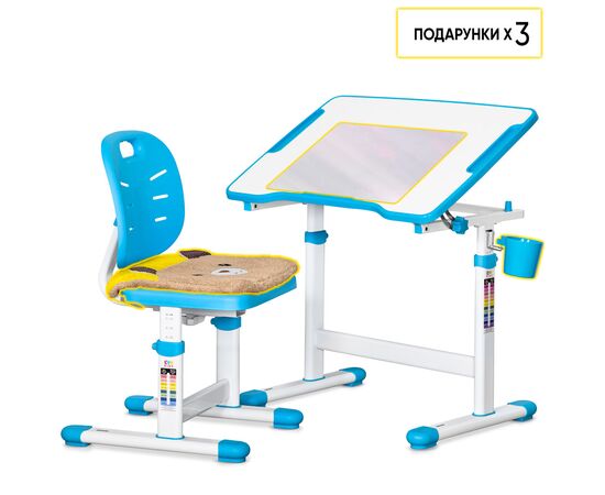 Парта со стулом Evo-kids Blue (Evo-07 Ergo BL), изображение 3 Парта со стулом Evo-kids Blue (Evo-07 Ergo BL), изображение 3