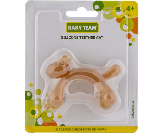 Прорезыватель Baby Team Силиконовый Котик (4824428040266), изображение 2 Прорезыватель Baby Team Силиконовый Котик (4824428040266), изображение 2