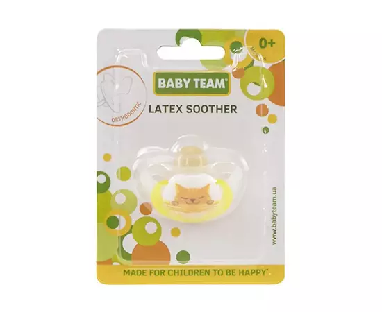 Пустушка Baby Team Латексна ортодонтична від народження (4824428032001), зображення 3 Пустушка Baby Team Латексна ортодонтична від народження (4824428032001), зображення 3