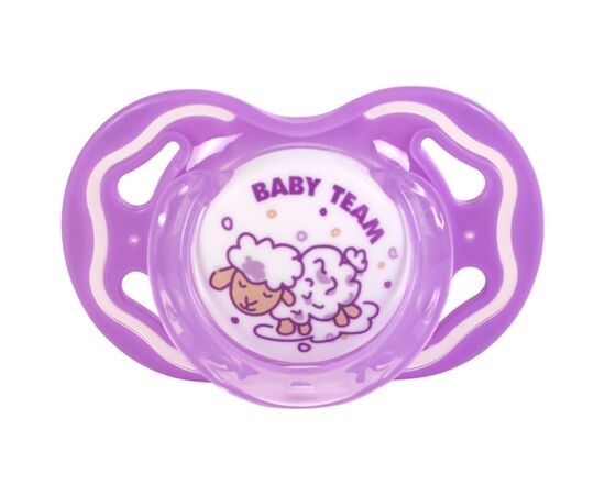 Пустышка Baby Team Силиконовая классическая от 6 месяцев (4824428030144)