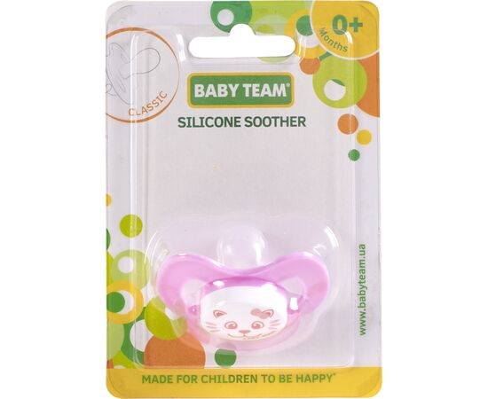 Пустушка Baby Team Силіконова класична від народження (4824428030076), зображення 3 Пустушка Baby Team Силіконова класична від народження (4824428030076), зображення 3