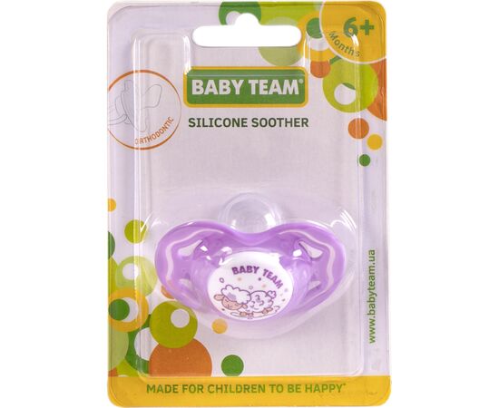Пустушка Baby Team Силіконова ортодонтична від 6 місяців (4824428030113), зображення 3 Пустушка Baby Team Силіконова ортодонтична від 6 місяців (4824428030113), зображення 3