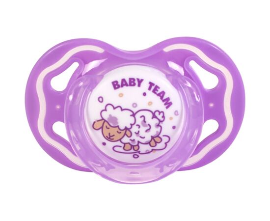 Пустышка Baby Team Силиконовая ортодонтическая от 6 месяцев (4824428030113)