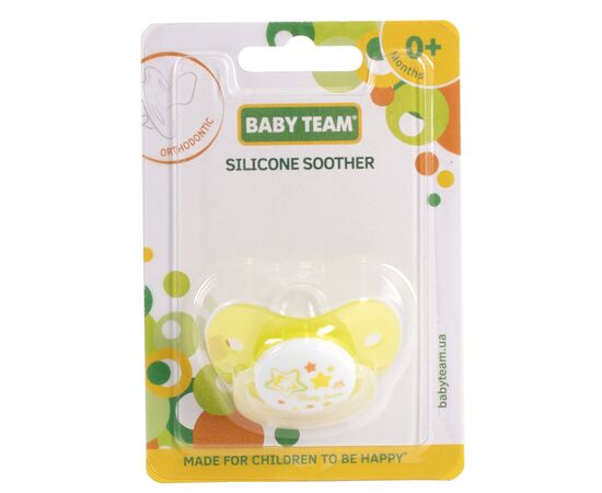 Пустушка Baby Team Силіконова ортодонтична від народження (4824428030014), зображення 3 Пустушка Baby Team Силіконова ортодонтична від народження (4824428030014), зображення 3