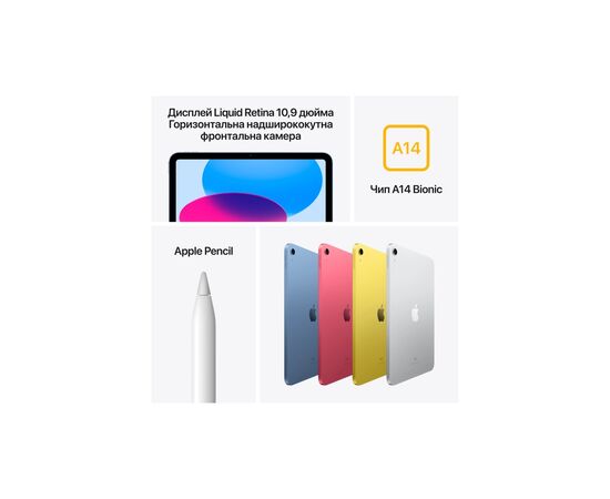 Планшет Apple iPad 10.9" 2024 Wi-Fi 64GB Pink (MCMC4NF/A), изображение 6 Планшет Apple iPad 10.9" 2024 Wi-Fi 64GB Pink (MCMC4NF/A), изображение 6