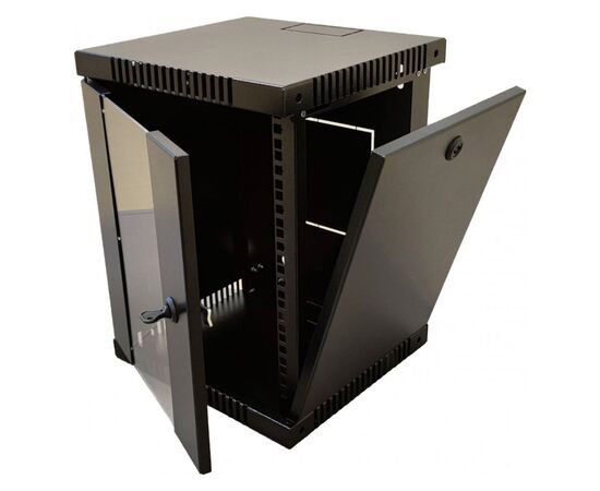 Шафа настінна CMS 6U 10" 320x300x335 (UA-ШТК-6U-BK), зображення 2 Шафа настінна CMS 6U 10" 320x300x335 (UA-ШТК-6U-BK), зображення 2