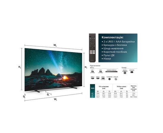 Телевизор Philips 43PUS7609/12, изображение 5 Телевизор Philips 43PUS7609/12, изображение 5