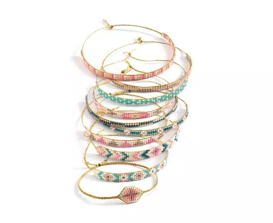 Набір для творчості Djeco Плетіння браслетів Яскраві браслети (DJ09838), зображення 2 Набір для творчості Djeco Плетіння браслетів Яскраві браслети (DJ09838), зображення 2