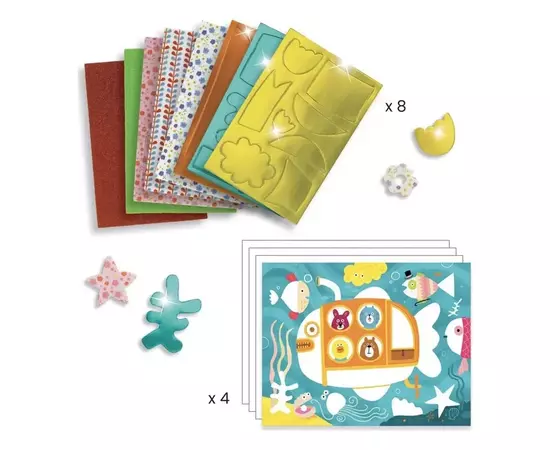 Набір для творчості Djeco Колаж Весела піна (DJ09869), зображення 3 Набір для творчості Djeco Колаж Весела піна (DJ09869), зображення 3