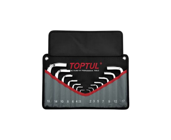 Ключ Toptul шестигранний Г-обр. 2-19мм 14шт. у чохлі (GPAQ1401)
