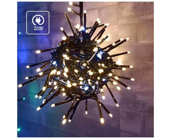 Гирлянда ColorWay Мишура-водопад LED 250 5 м 150 теплый статический+100 белый водопад (CW-G-250L5VMC), изображение 6 Гирлянда ColorWay Мишура-водопад LED 250 5 м 150 теплый статический+100 белый водопад (CW-G-250L5VMC), изображение 6