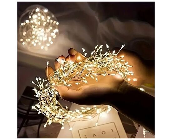 Гирлянда ColorWay Кластер LED 200 6 м 8 функций Медная струна Теплый цвет 220 V (CW-G-200L6VC), изображение 8 Гирлянда ColorWay Кластер LED 200 6 м 8 функций Медная струна Теплый цвет 220 V (CW-G-200L6VC), изображение 8