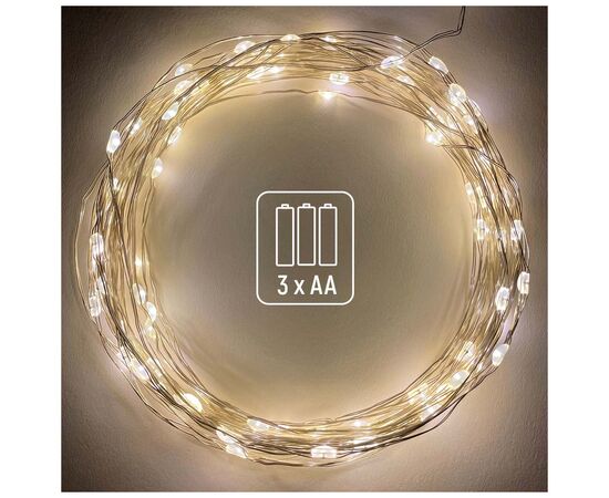 Гирлянда ColorWay Струна LED 50 5 м теплый цвет 3 AA Battery (CW-G-50L5NB), изображение 3 Гирлянда ColorWay Струна LED 50 5 м теплый цвет 3 AA Battery (CW-G-50L5NB), изображение 3