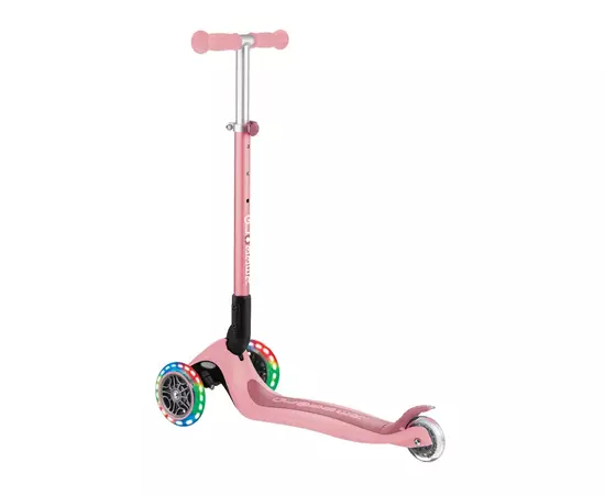 Самокат Globber Primo Foldable Lights колеса с подсветкой до 50 кг 3+ Пастельно-розовый (432-211-3), изображение 2 Самокат Globber Primo Foldable Lights колеса с подсветкой до 50 кг 3+ Пастельно-розовый (432-211-3), изображение 2