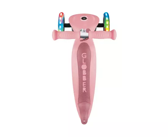 Самокат Globber Primo Foldable Lights колеса с подсветкой до 50 кг 3+ Пастельно-розовый (432-211-3), изображение 5 Самокат Globber Primo Foldable Lights колеса с подсветкой до 50 кг 3+ Пастельно-розовый (432-211-3), изображение 5