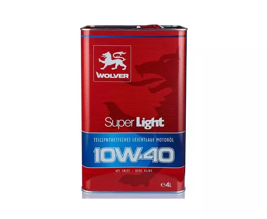 Моторна олива Wolver Super Light 10W-40, 4л (4260360940033)