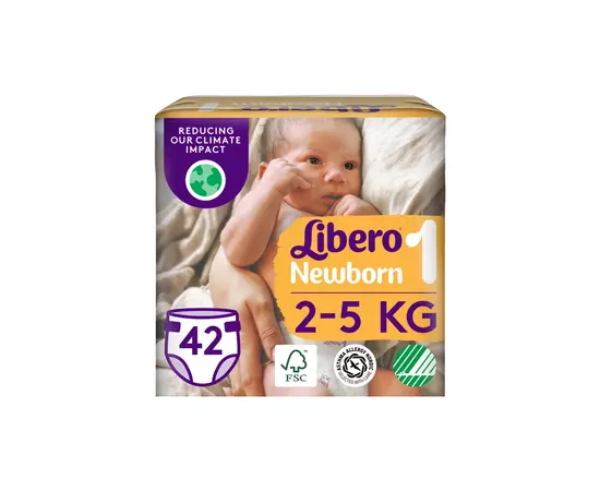 Подгузник Libero Newborn Размер 1 (2-5 кг) 42 шт (7322541884004)