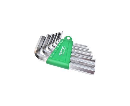 Ключ Toptul шестигранный Г-обр. 2,5-10мм 7шт. (GAAL0701), изображение 2 Ключ Toptul шестигранный Г-обр. 2,5-10мм 7шт. (GAAL0701), изображение 2