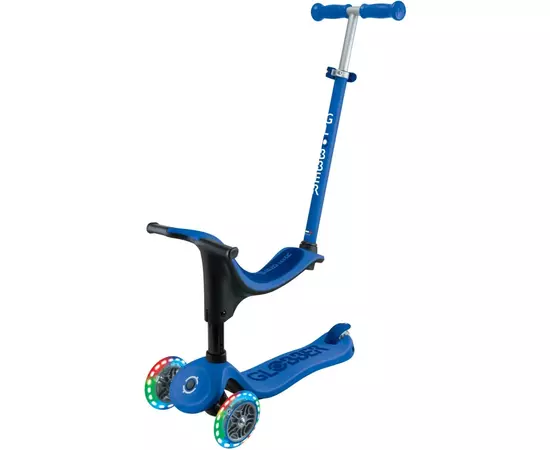 Самокат Globber Go Up Sporty колеса с подсветкой до 20/50 кг. 1+ Синий (452-600-4), изображение 3