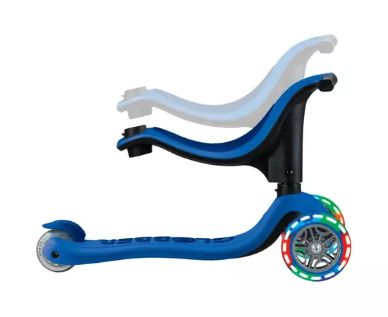 Самокат Globber Go Up Sporty колеса с подсветкой до 20/50 кг. 1+ Синий (452-600-4), изображение 8