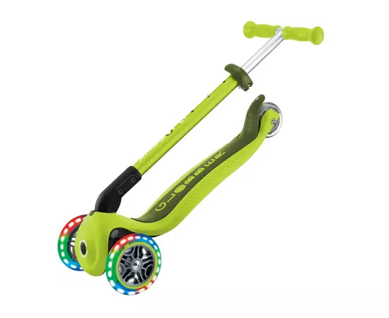 Самокат Globber Primo Foldable Lights колеса с подсветкой до 50 кг. 3+ Зеленый (432-106-3), изображение 10 Самокат Globber Primo Foldable Lights колеса с подсветкой до 50 кг. 3+ Зеленый (432-106-3), изображение 10