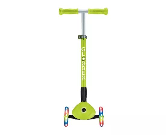 Самокат Globber Primo Foldable Lights колеса с подсветкой до 50 кг. 3+ Зеленый (432-106-3), изображение 4 Самокат Globber Primo Foldable Lights колеса с подсветкой до 50 кг. 3+ Зеленый (432-106-3), изображение 4
