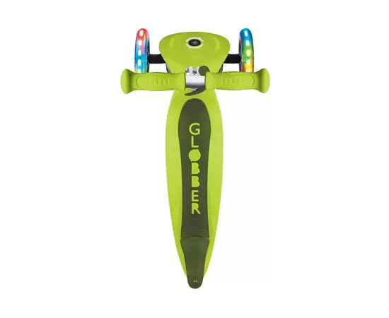 Самокат Globber Primo Foldable Lights колеса с подсветкой до 50 кг. 3+ Зеленый (432-106-3), изображение 5 Самокат Globber Primo Foldable Lights колеса с подсветкой до 50 кг. 3+ Зеленый (432-106-3), изображение 5