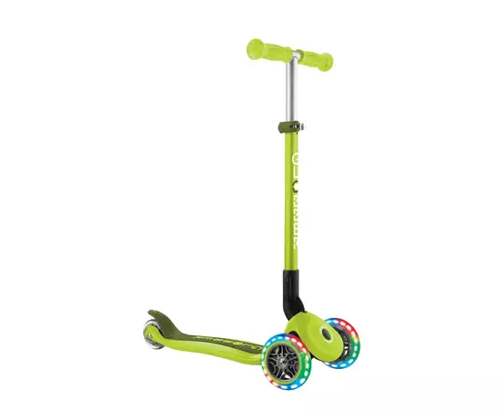 Самокат Globber Primo Foldable Lights колеса с подсветкой до 50 кг. 3+ Зеленый (432-106-3)