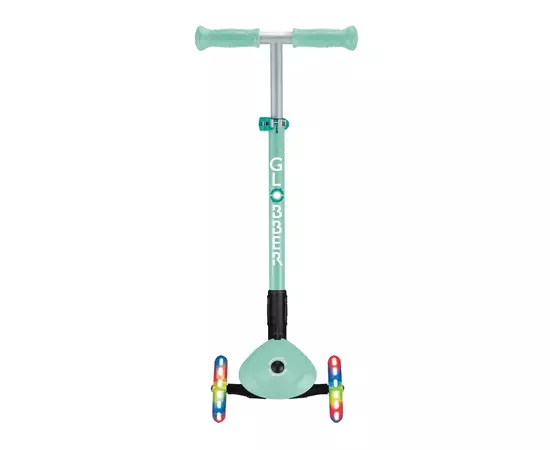 Самокат Globber Primo Foldable Lights колеса с подсветкой до 50 кг. 3+ Мятный (432-206-3), изображение 4 Самокат Globber Primo Foldable Lights колеса с подсветкой до 50 кг. 3+ Мятный (432-206-3), изображение 4
